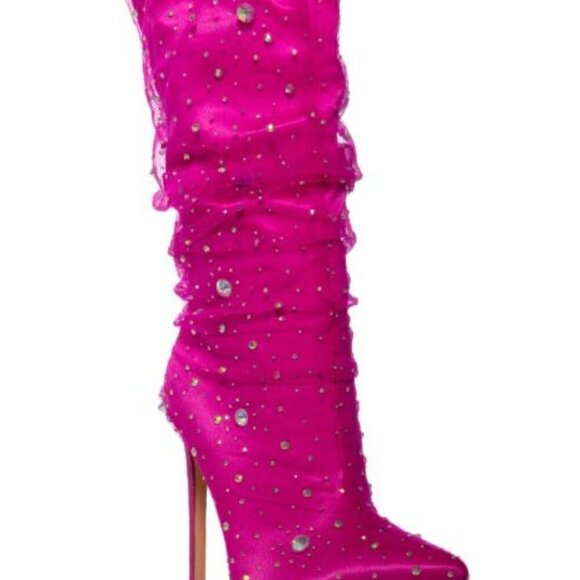 AZALEA WANG " LUXE LUXURY " FUCHSIA BOOTIE( BRAND NEW !!!!!!!!!!!!! - Picture 4 of 8